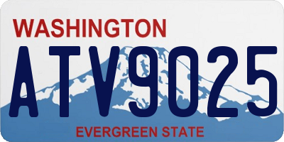 WA license plate ATV9025