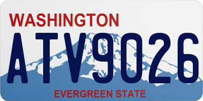 WA license plate ATV9026