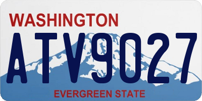 WA license plate ATV9027