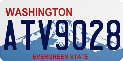 WA license plate ATV9028