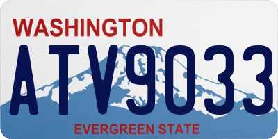WA license plate ATV9033