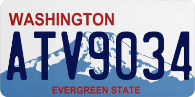 WA license plate ATV9034