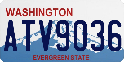 WA license plate ATV9036