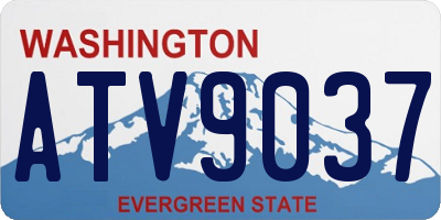 WA license plate ATV9037