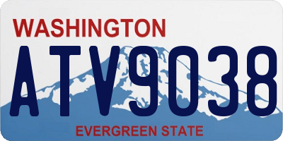WA license plate ATV9038