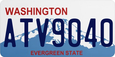 WA license plate ATV9040