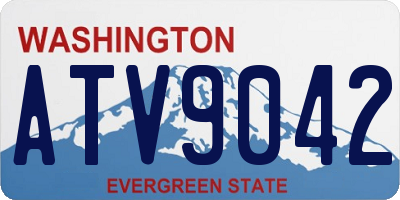 WA license plate ATV9042