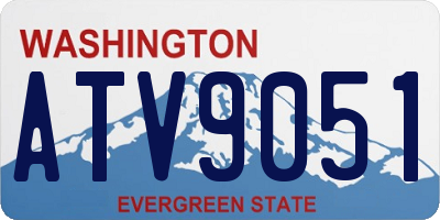 WA license plate ATV9051