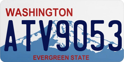 WA license plate ATV9053