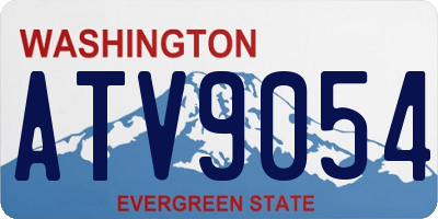 WA license plate ATV9054