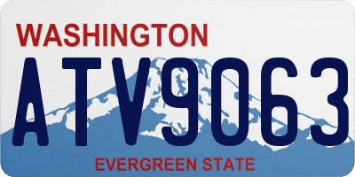 WA license plate ATV9063