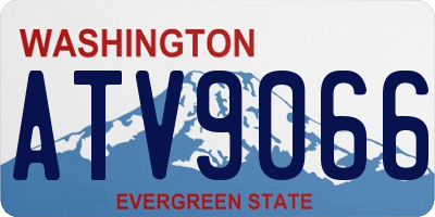 WA license plate ATV9066