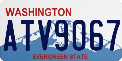 WA license plate ATV9067