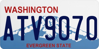 WA license plate ATV9070