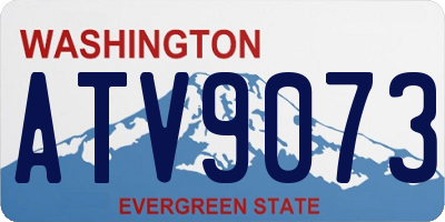 WA license plate ATV9073