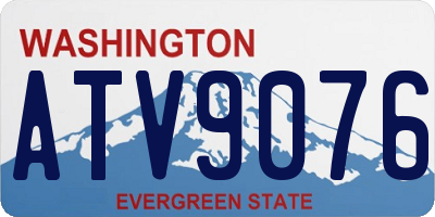 WA license plate ATV9076