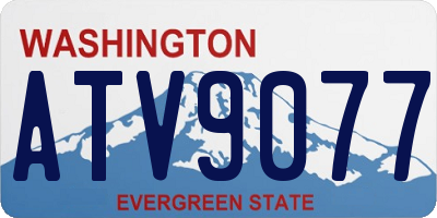 WA license plate ATV9077