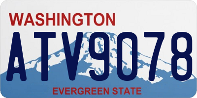 WA license plate ATV9078