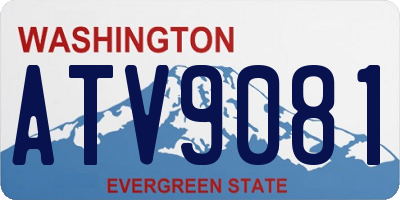 WA license plate ATV9081