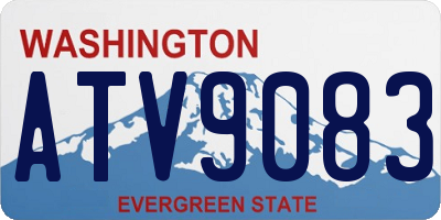 WA license plate ATV9083