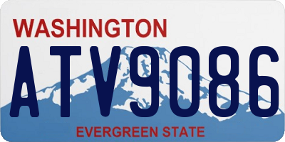 WA license plate ATV9086