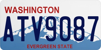 WA license plate ATV9087