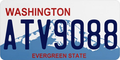 WA license plate ATV9088