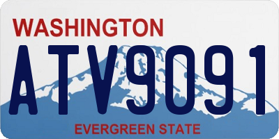 WA license plate ATV9091