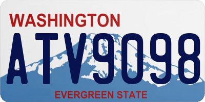WA license plate ATV9098