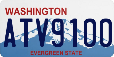 WA license plate ATV9100