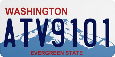 WA license plate ATV9101
