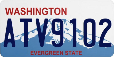 WA license plate ATV9102