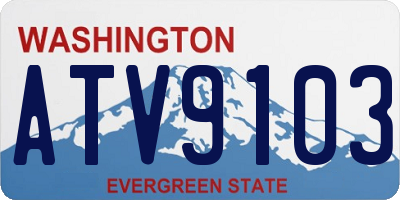 WA license plate ATV9103