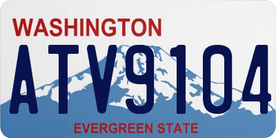 WA license plate ATV9104