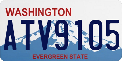 WA license plate ATV9105