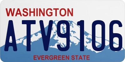 WA license plate ATV9106