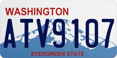 WA license plate ATV9107