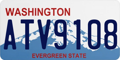 WA license plate ATV9108