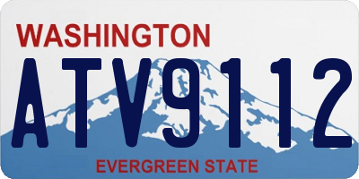 WA license plate ATV9112