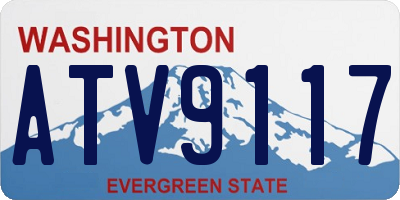 WA license plate ATV9117