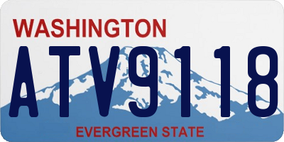 WA license plate ATV9118