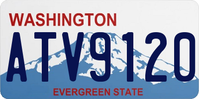 WA license plate ATV9120