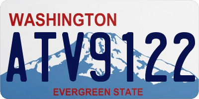 WA license plate ATV9122