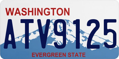 WA license plate ATV9125