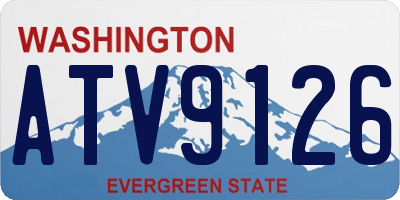 WA license plate ATV9126