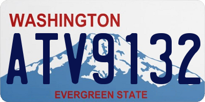 WA license plate ATV9132