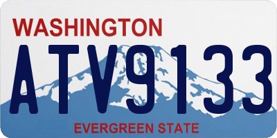 WA license plate ATV9133