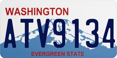 WA license plate ATV9134