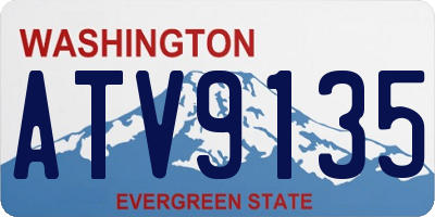WA license plate ATV9135