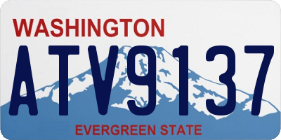 WA license plate ATV9137